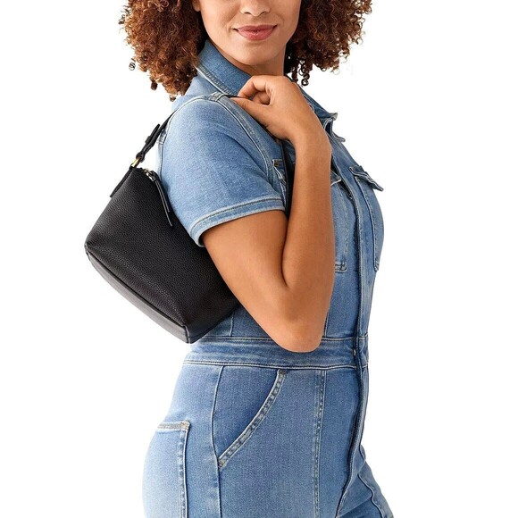 New Fossil Julianna Mini Hobo Leather Black - Picture 5 of 5